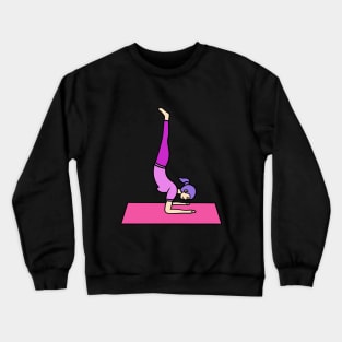 Yoga forearm stand Crewneck Sweatshirt